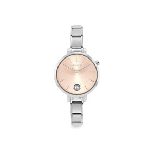 Composable Watch in Steel with Cubic Zirconia