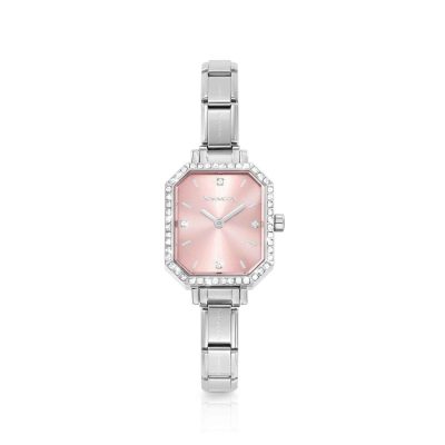 Paris Watch with Stones, Pink