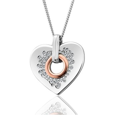 Cariad Sparkle Heart Pendant