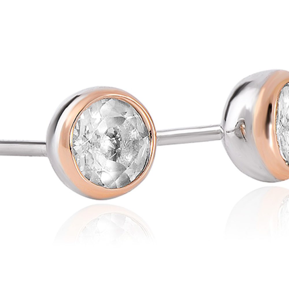 Clogau Celebration White Topaz Stud Earrings